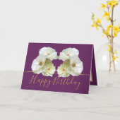 White Roses Chic Elegante Floral Bouquet Geburtsta Karte (Gelbe Blume)