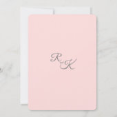 White Roses Corner Bouquet | Pink Einladung (Rückseite)