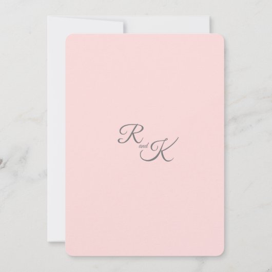 White Roses Corner Bouquet | Pink Einladung (Rückseite)