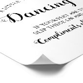 White Roses Dancing Feet Flip Flops Hochzeitszeich Poster (Ecke)