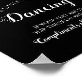 White Roses Dancing Feet Flip Flops Hochzeitszeich Poster (Ecke)