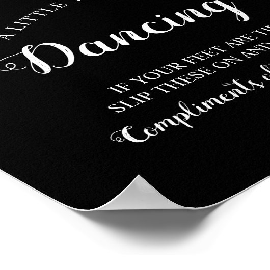 White Roses Dancing Feet Flip Flops Hochzeitszeich Poster (Ecke)