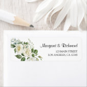 White Roses Elegant Floral Wedding Address (Insitu)