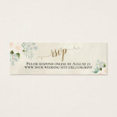 White Roses & Eucalyptus Wedding RSVP Online Card (Vorderseite)