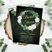 White Roses | Eukalyptus Greenery Brautparty Folieneinladung