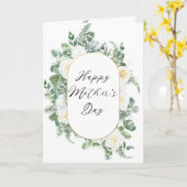 White Roses | Eukalyptus Happy Mother Day Karte (Gelbe Blume)