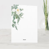 White Roses | Eukalyptus Happy Mother Day Mama Karte (Rückseite)