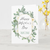 White Roses | Eukalyptus Happy Mother Day Mama Karte (Gelbe Blume)