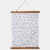 White Roses F Wandteppich Mit Holzrahmen (Vorderseite)