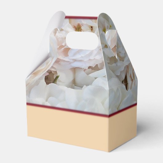 White Roses Favor Box Geschenkschachtel (Vorderseite)