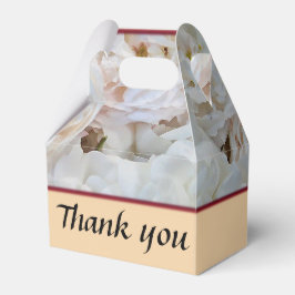 White Roses Favor Box Geschenkschachtel