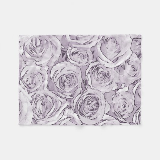 White Roses Fleecedecke (Vorderseite (Horizontal))