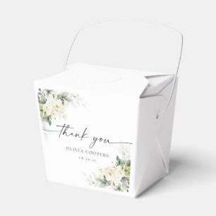 White Roses Floral Baby Duschbox Geschenkschachtel