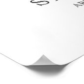 White Roses Floral Gold Blätter Kinderdusche Schil Poster (Ecke)