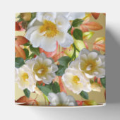 White Roses Floral Gold Fevor Box Geschenkschachtel (Oben)