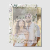 White Roses Floral Nuestra Boda Spanische Hochzeit Pergament Einladungen (Versatz (Ehepaar))