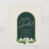 White Roses Forest Green Winter Wedding Rett Dates (Vorne/Hinten)