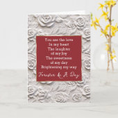 White Roses Forever Gedicht Karte (Gelbe Blume)