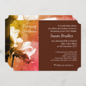 White Roses Forever in unserem Hearts Memorial Ser Einladung (Vorne/Hinten)