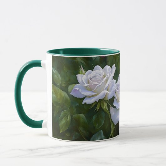 White Roses Garden Art Tasse Cup (Links)