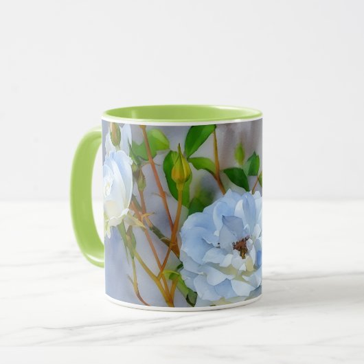 White Roses Garden Art Tasse Cup (Vorderseite Links)