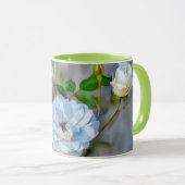 White Roses Garden Art Tasse Cup (VorderseiteRechts)