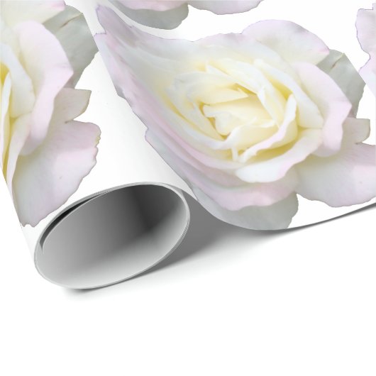 White Roses Geschenkpapier (Rolleneckpunkt)
