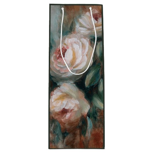 White Roses Geschenktüte Für Weinflaschen (Vorderseite)