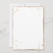 White Roses Gold Elegante Moderne Hochzeit Einladung (Rückseite)