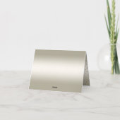 White Roses Gold Hearts Dankeschön Karte (Rückseite)