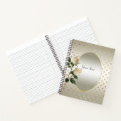 White Roses Gold Hearts Notebook Notizblock (Innenseite)