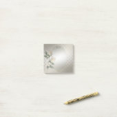 White Roses Gold Hearts Post it Notes Post-it Klebezettel (Auf Schreibtisch)