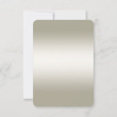 White Roses Gold Hearts RSVP Card (Rückseite)