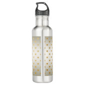 White Roses Gold Herz Wasserflasche Edelstahlflasche (Rückseite)