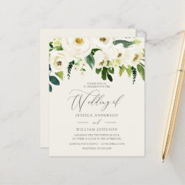 White Roses Green Leaf auf einer Haushaltshochzeit