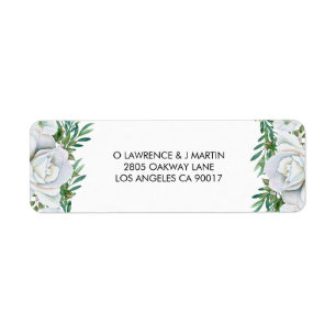 White Roses Greenerage Foliage Wedding