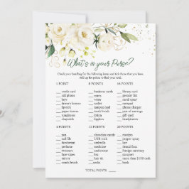 White Roses Greenery Bridal Was ist in Ihrer Geldb Einladung