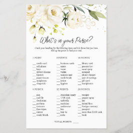 White Roses Greenery Bridal Was ist in Ihrer Geldb Flyer