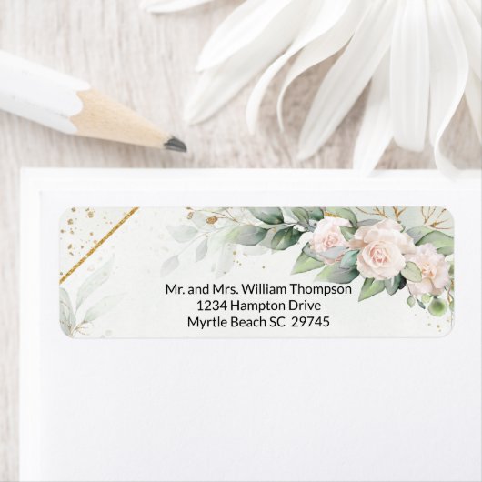 White Roses Greenery Kinderdusche (Insitu)