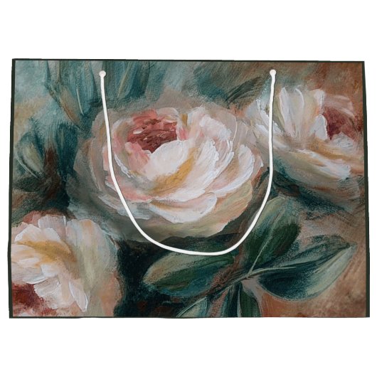 White Roses Große Geschenktüte (Rückseite)