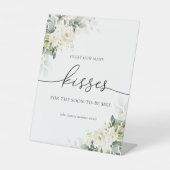 White Roses Guest How many Kisses Sign Sockelschild (Vorderseite)