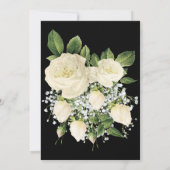 White Roses | Hochzeit Einladung (Rückseite)
