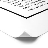 White Roses Hochzeitstabelle Poster (Ecke)