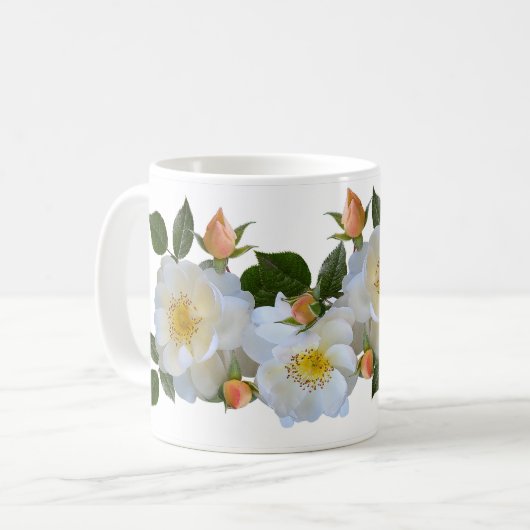 White roses kaffeetasse (Vorderseite Links)
