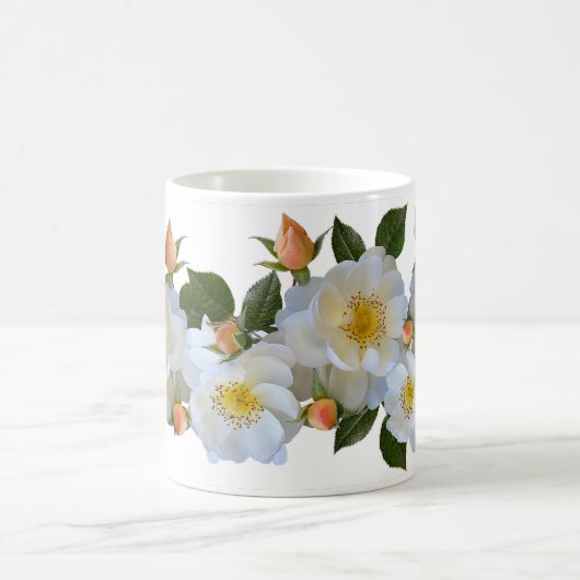 White roses kaffeetasse (Mittel)