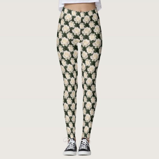 White Roses Leggings (Vorderseite)