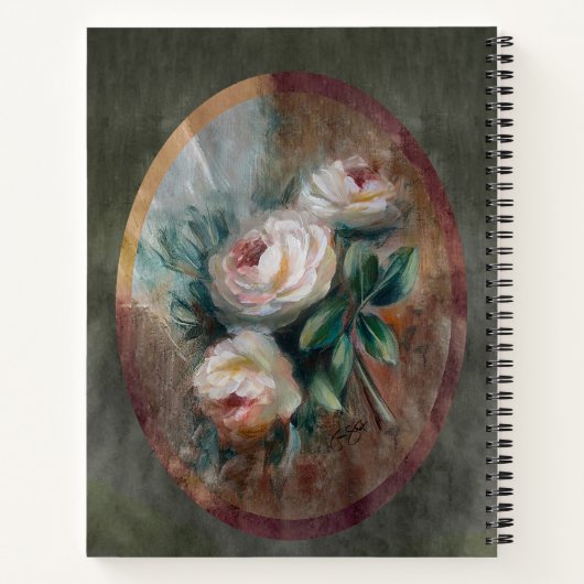 White Roses Notizblock (Rückseite)