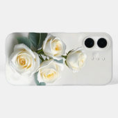 White Roses on Clean White - Case Mate iPhone Case (Rückseite (Horizontal))