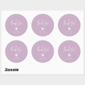White Roses on Pink Wedding Danke Sticker (Blatt)