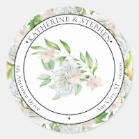 White Roses | Orchids Boho Floral Rücksendeadresse